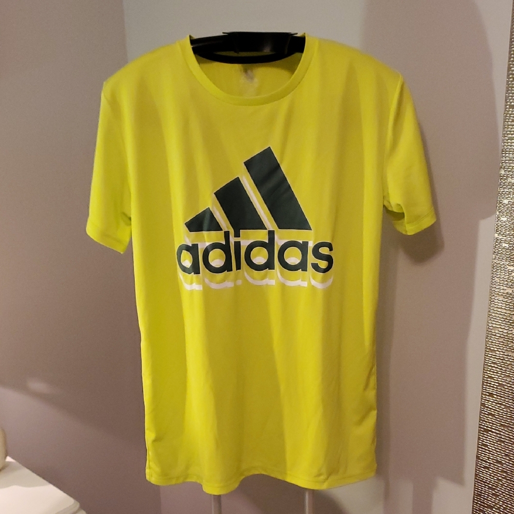 Adidas Bright Yellow Tee with Bold Logo